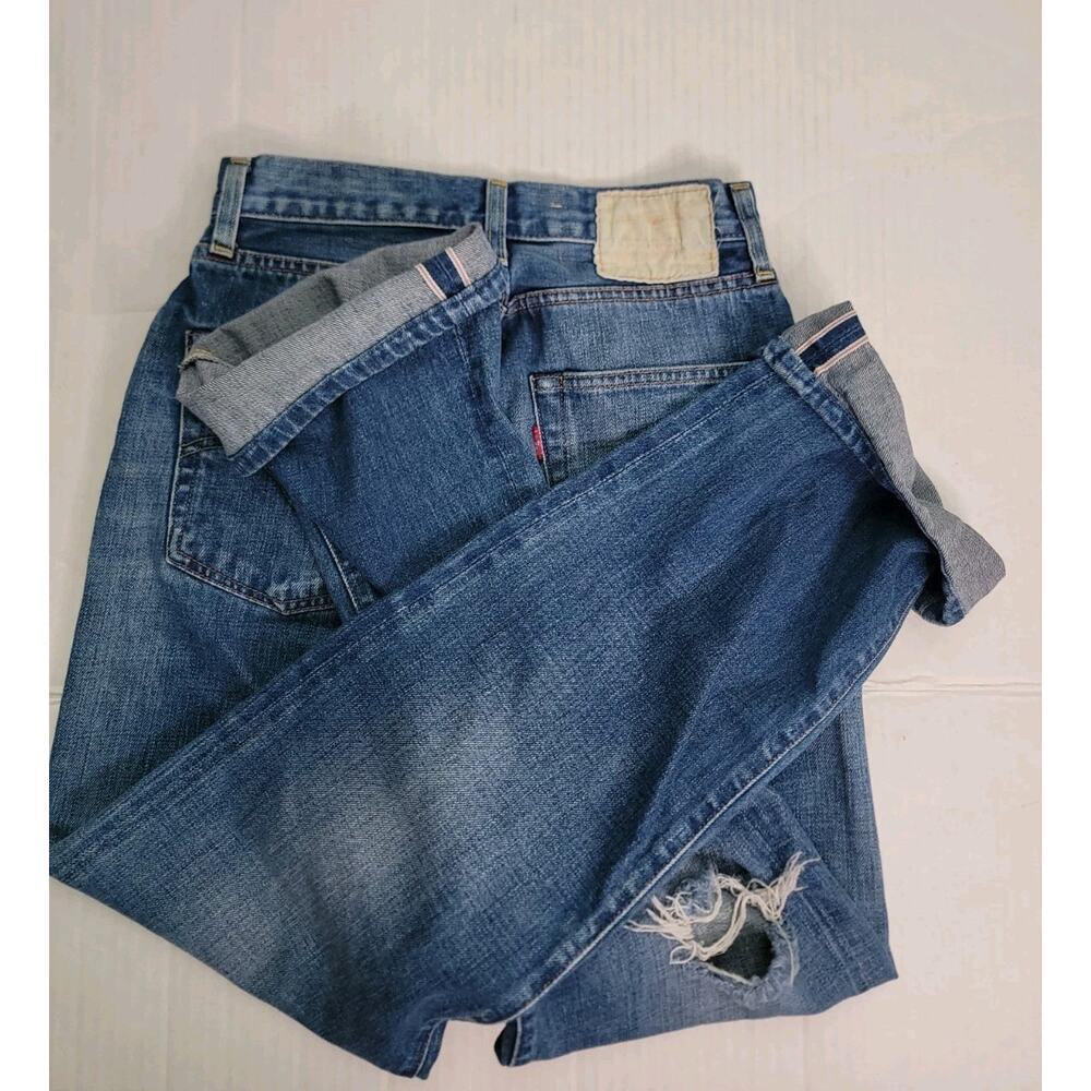 Vintage Levi's Jeans Womens SZ 27 Selvedge Distressed Big E V Stitch High Rise
